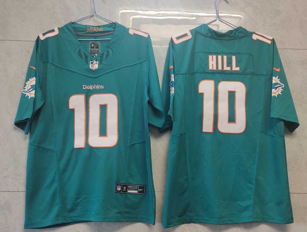 Men%27s Miami Dolphins #10 Tyreek Hill Green 2023 FUSE Vapor Limited Throwback Stitched Jersey